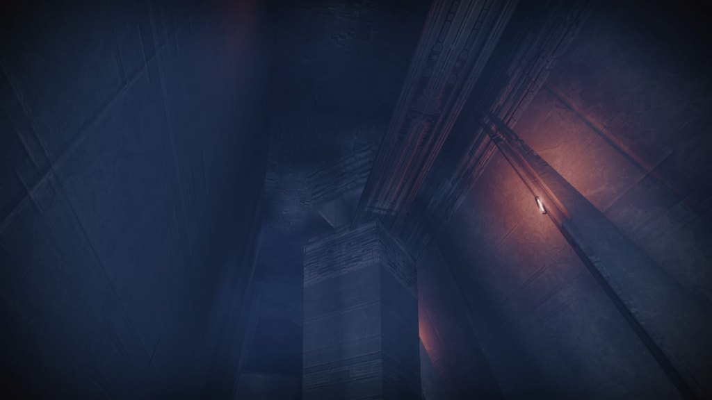 A path above the guardian in the Fire and Ice mission.