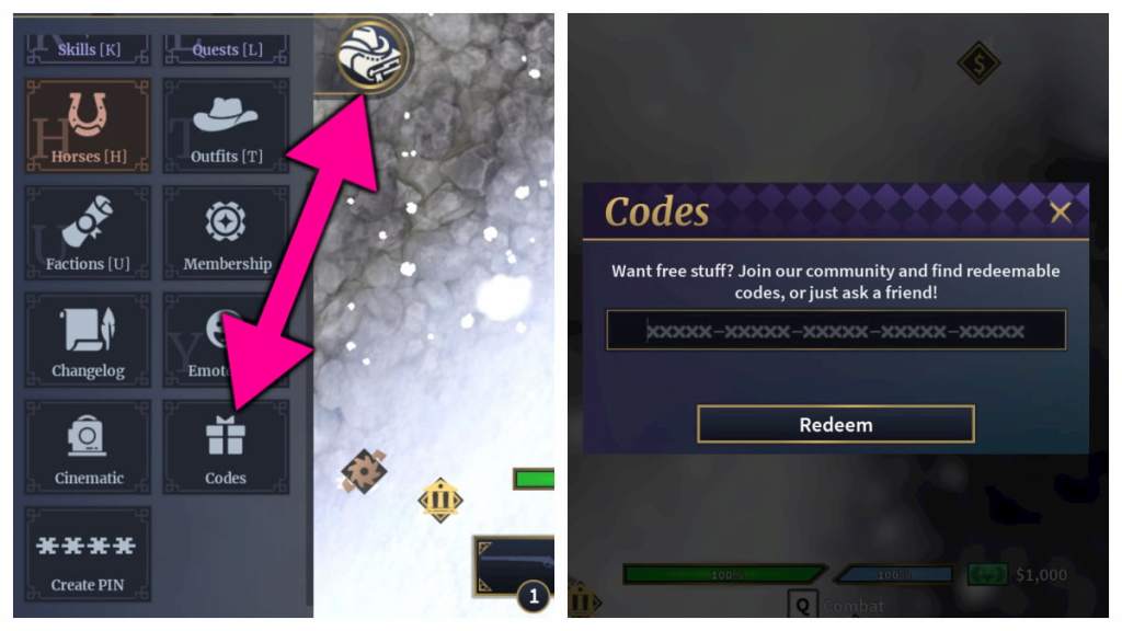 How to redeem The Wild West Roblox codes.