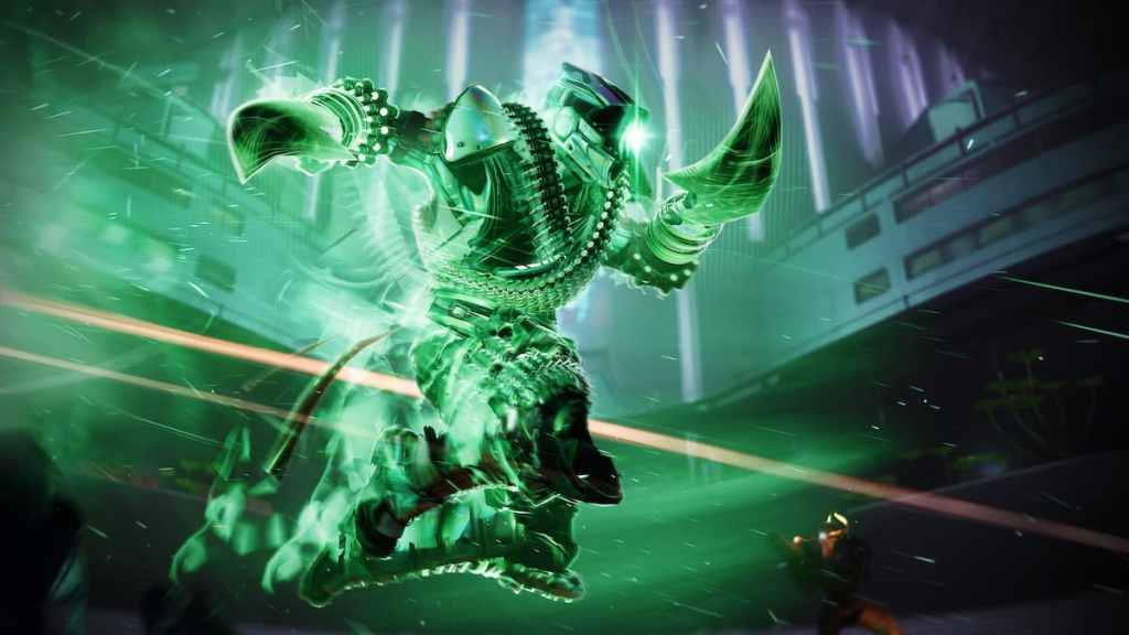 A Strand Titan using his Super for promotional art in Destiny 2.