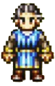 Olberic, a large man wearing a blue tunic in Octopath TRaveler 0