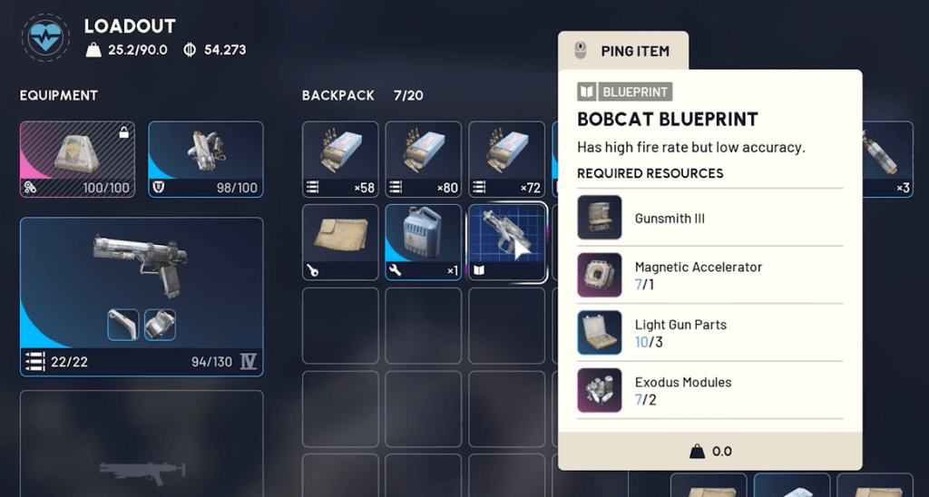 Bobcat blueprint in ARC Raiders