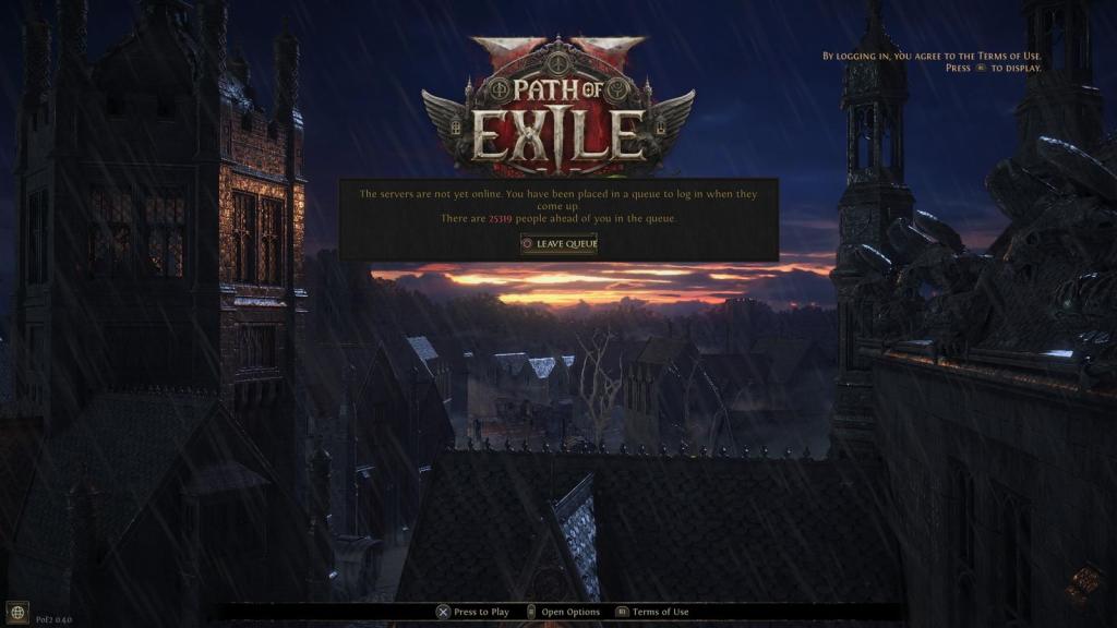 Login queue in Path of Exile 2