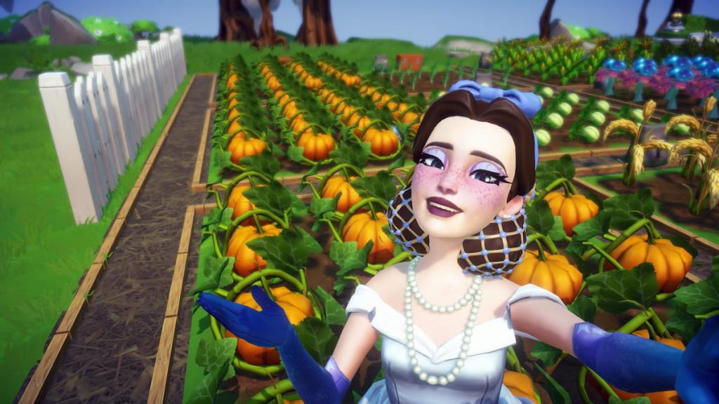 Pumpkin field in disney dreamlight valley