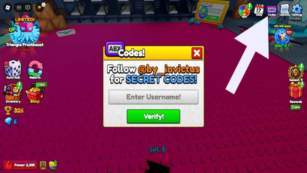 How to redeem Squid Game Fighting codes.