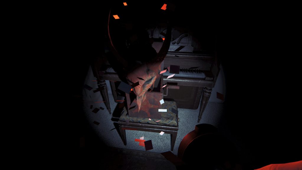 krampus box on piano bench in phasmophobia