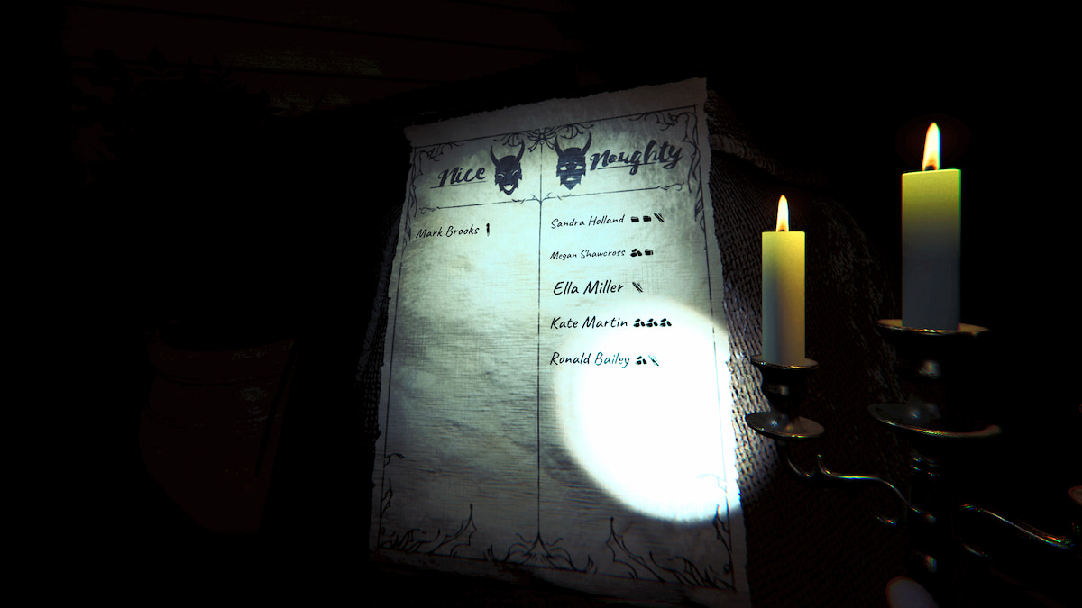 A naughty and nice list in phasmophobia