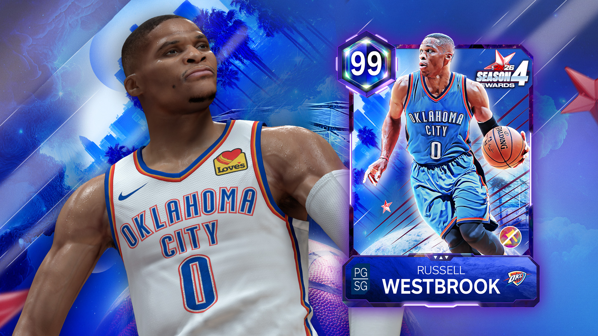 Russell Westbrook Dark Matter card in NBA 2K26