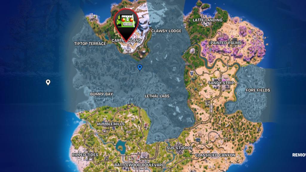 Chaosblast location in Fortnite