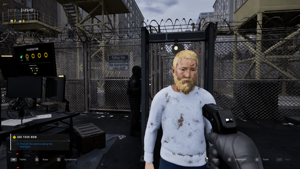 The Bruised Face NPC in Quarantine Zone