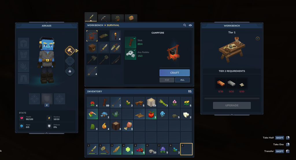 Workbench recipe in Hytale