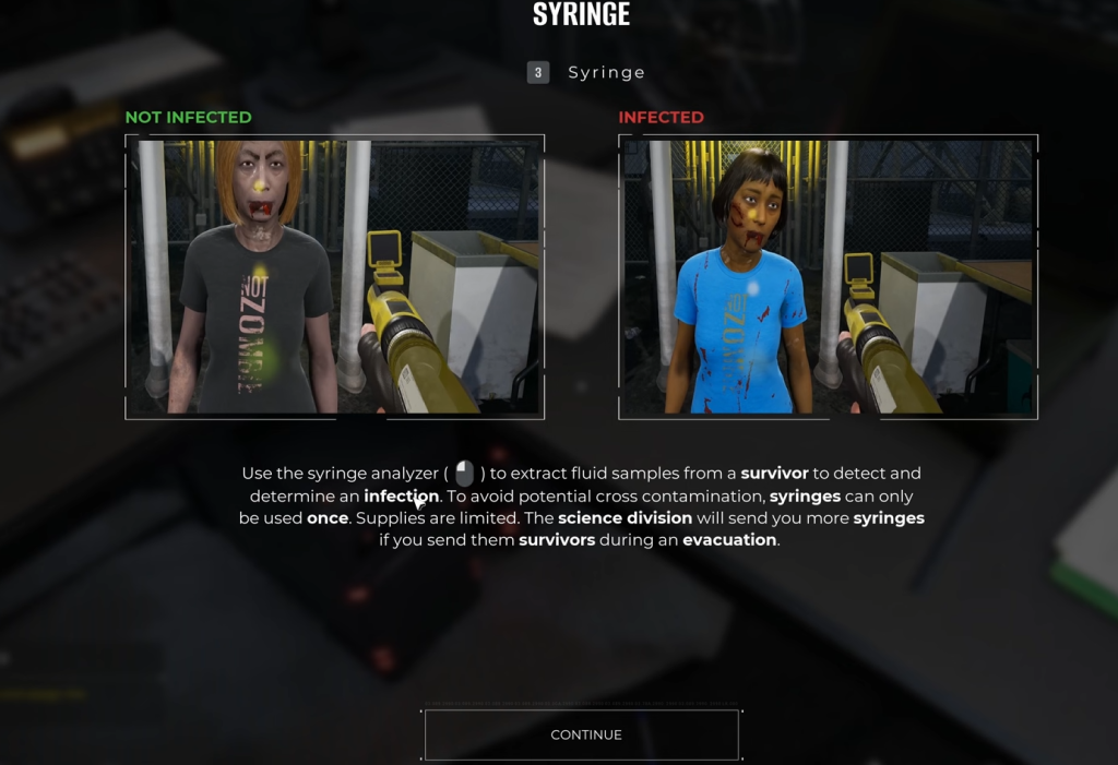 Syringe Analyzer in Quarantine Zone