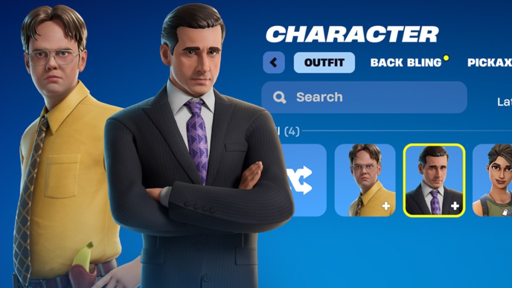 Michael and Dwight skins in the Fortnite store