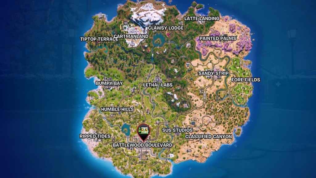 chappell roan easter egg map location in fortnite