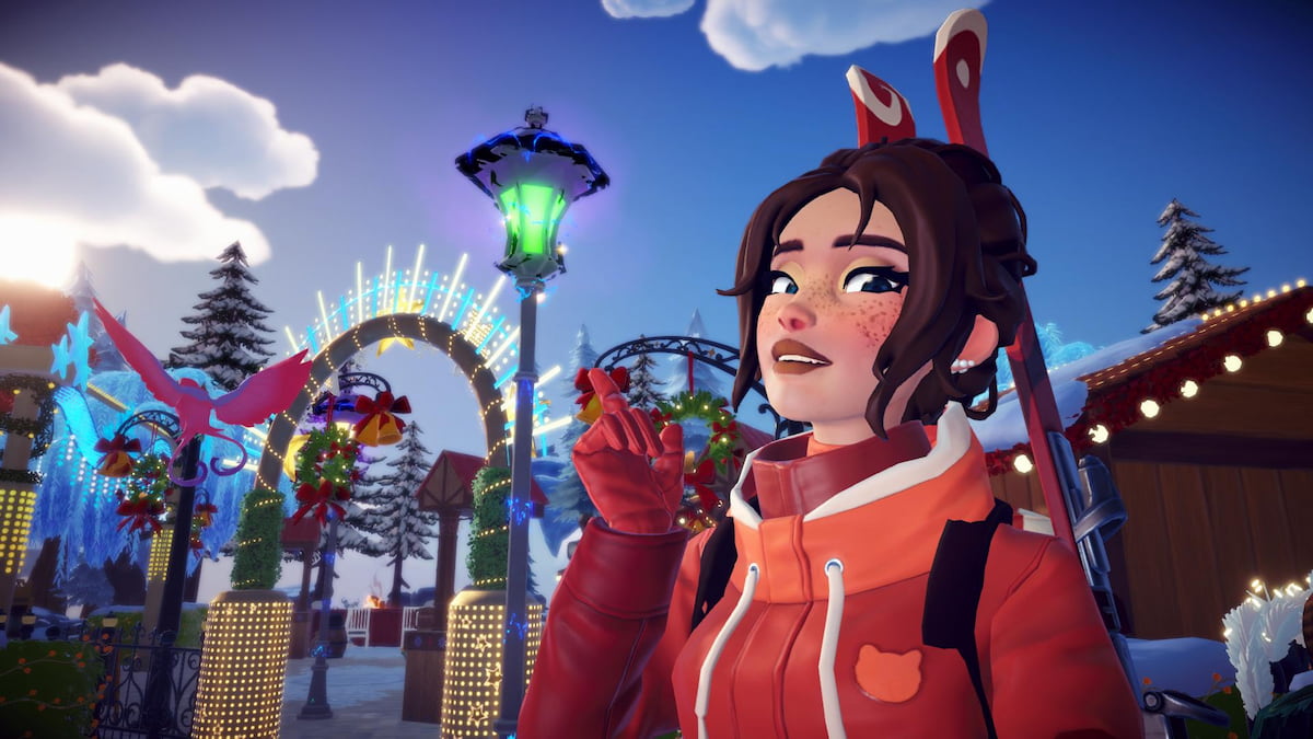 Pointing at green lamp in disney dreamlight valley