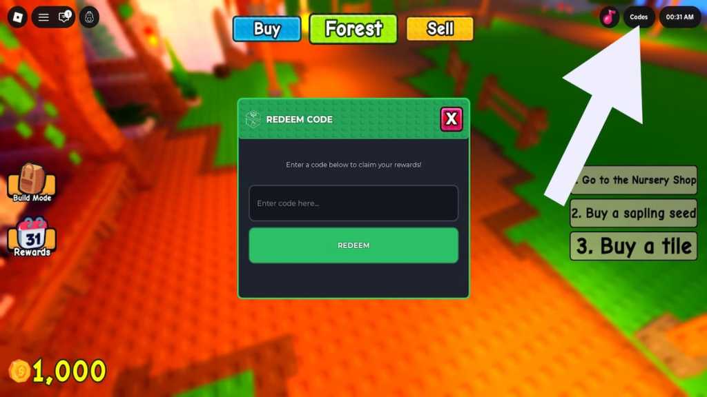 How to redeem Superforest codes.