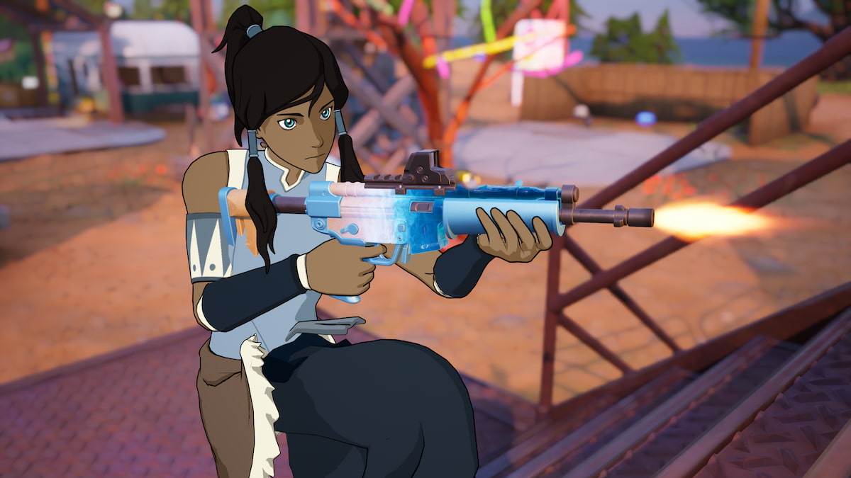Korra shooting in fortnite