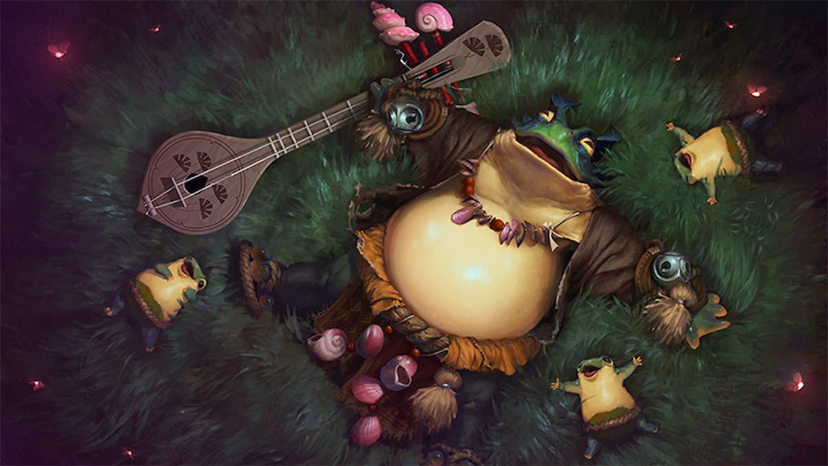Largo lying on the ground in Dota 2.