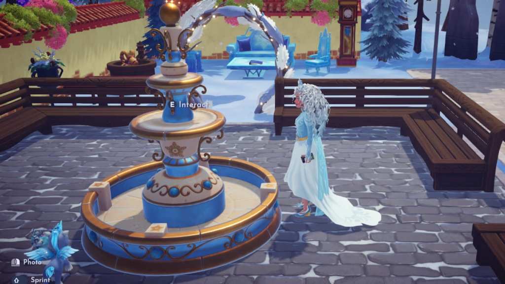 Looking at chocolate fountain in disney dreamlight valley