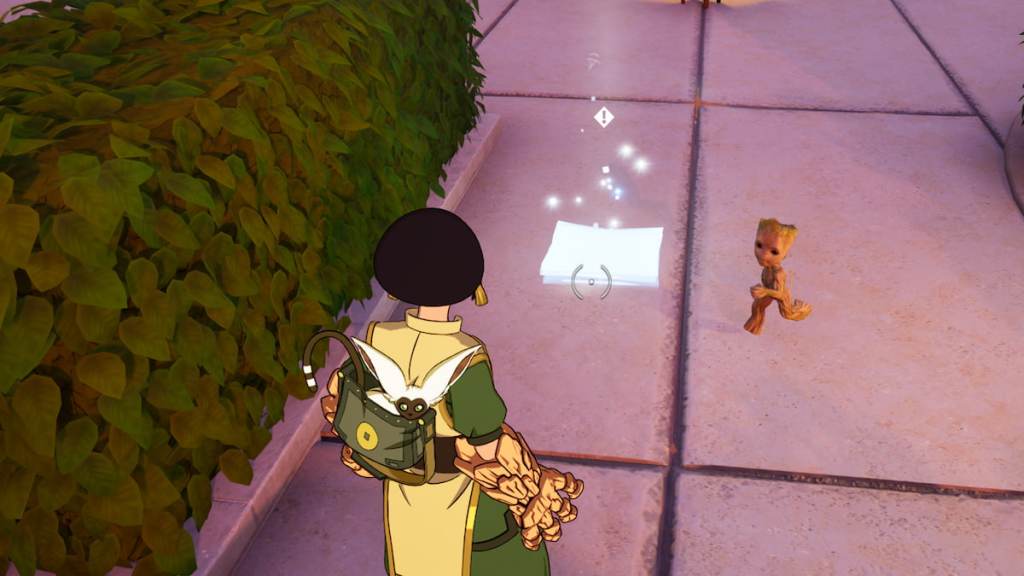 Looking at a newspaper outline in fortnite