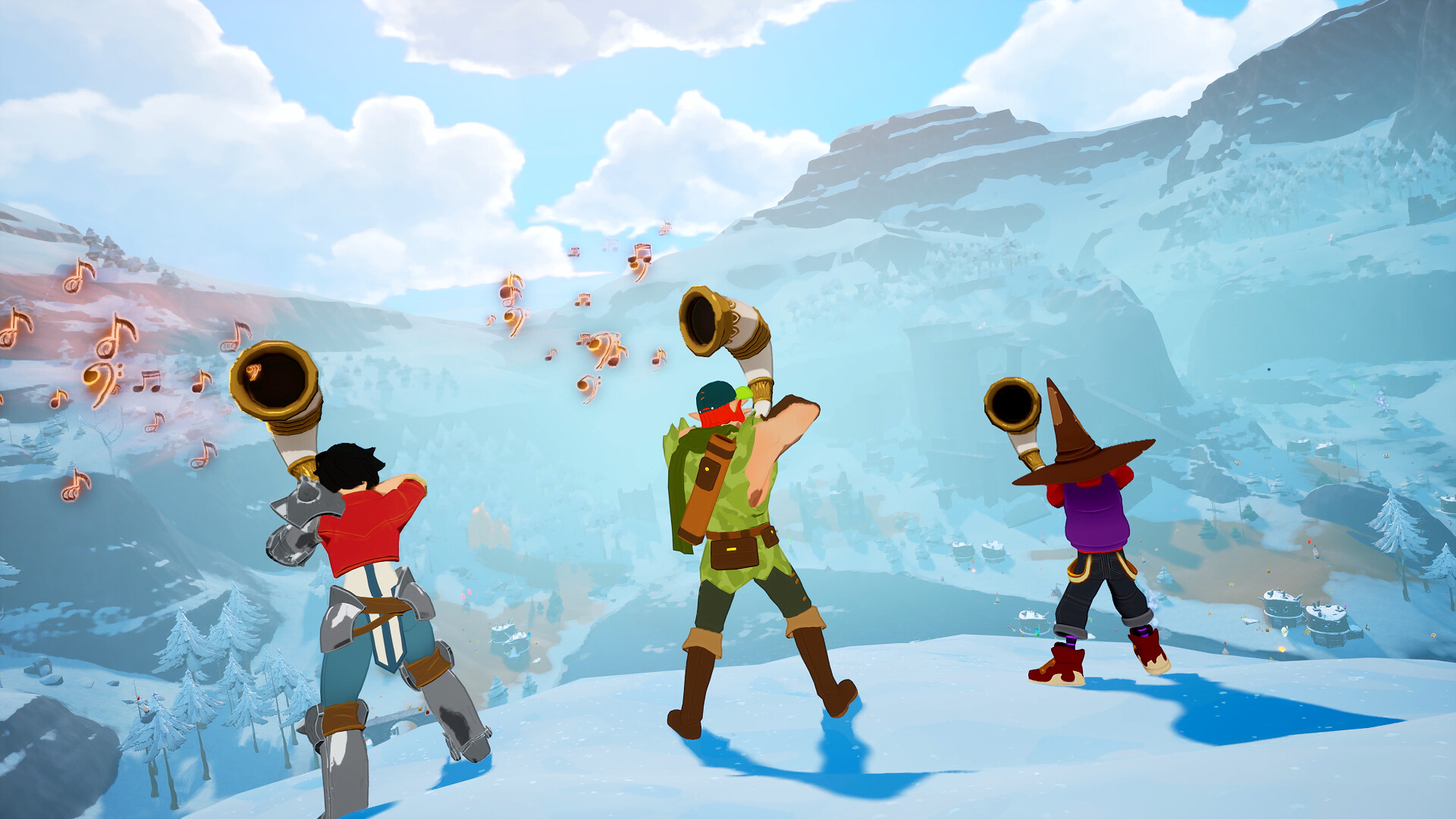 Players blowing the horn in LORT