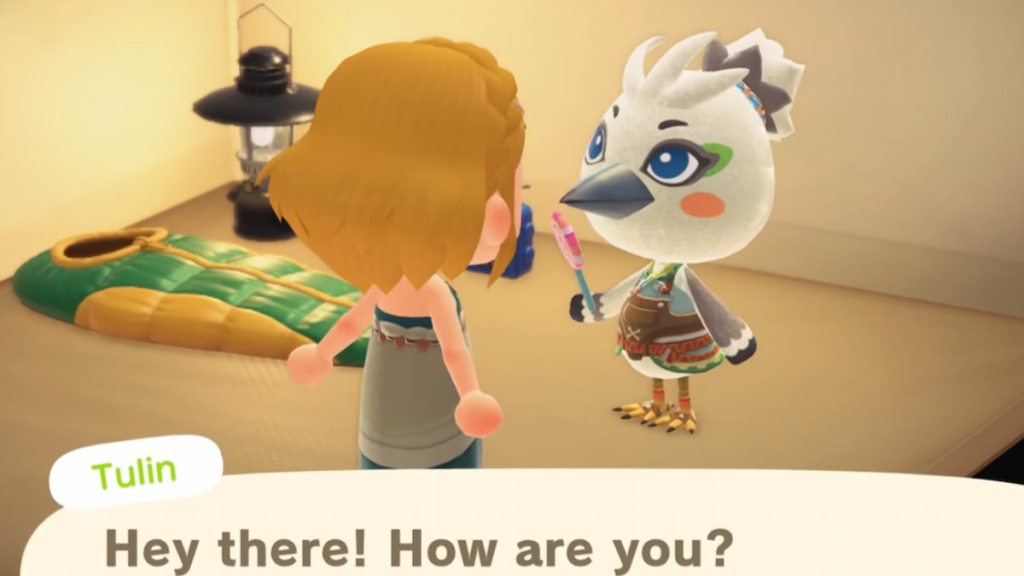 Talking to tulin in animal crossing new horizons
