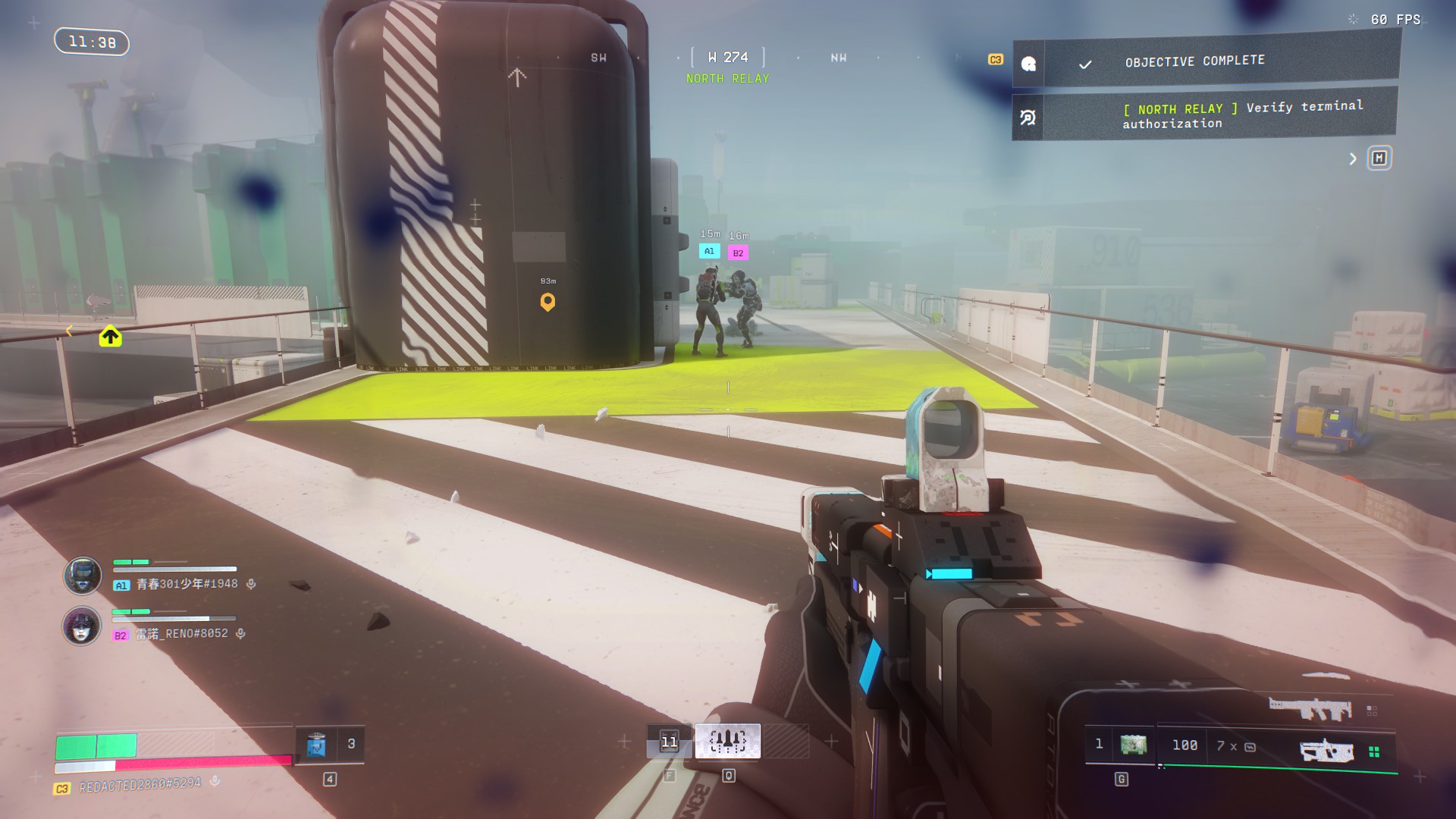 Player aiming at other players in Marathon