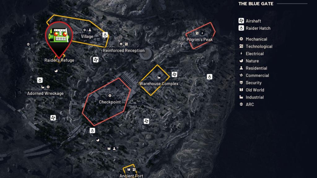 Piano location in Buried City