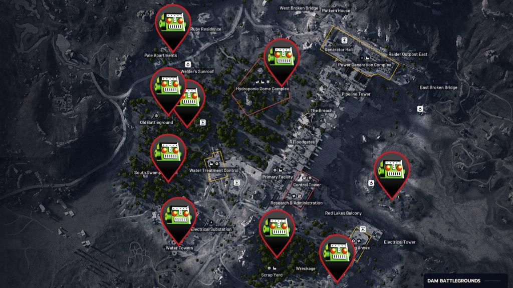Possible First Wave Raider Cache locations in ARC Raiders