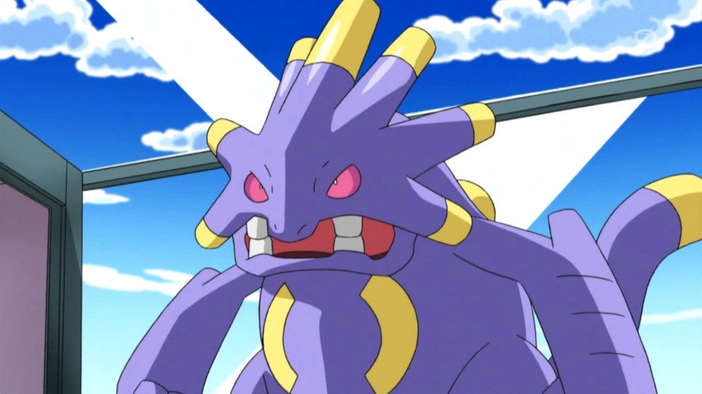 The Pokemon Exploud in the Pokemon anime.
