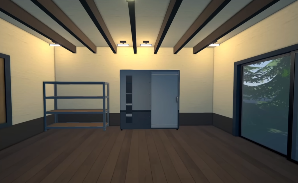 Metallic Storage closet in Schedule 1