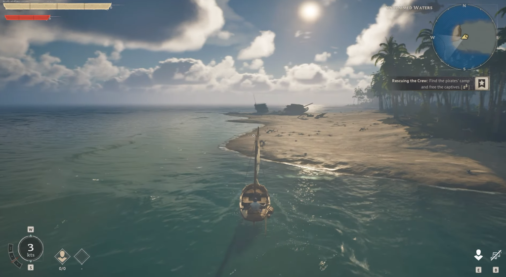 Wrecked ship in Windrose