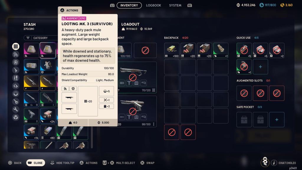 Survivor augment in ARC Raiders