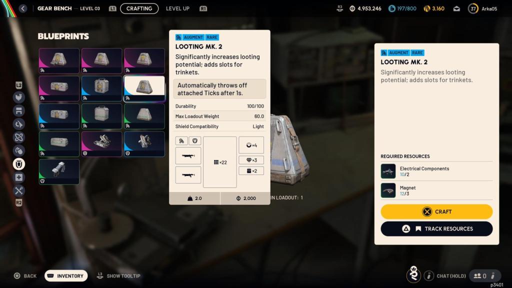 Mk. 2 Looting augment in ARC Raiders
