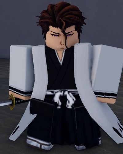Aizen boss from Sailor Piece Roblox experience.
