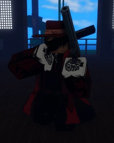Alucard boss from Sailor Piece Roblox experience.