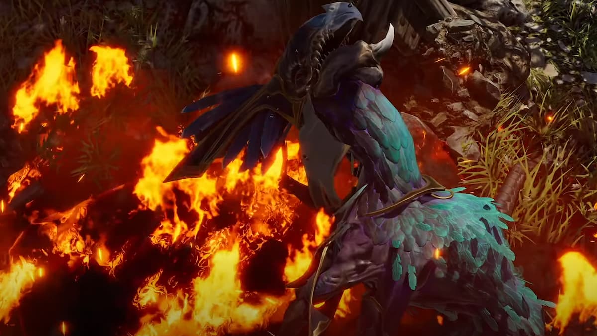 A beast engulfed in flames in Divinity Original Sin 2.
