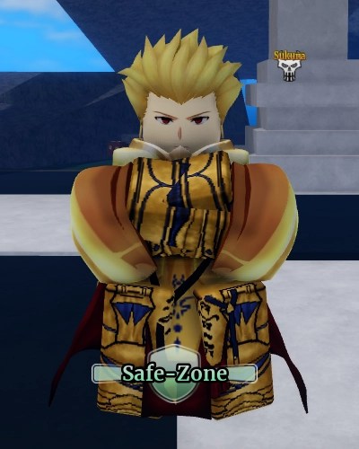 Gilgamesh boss from Sailor Piece Roblox experience.