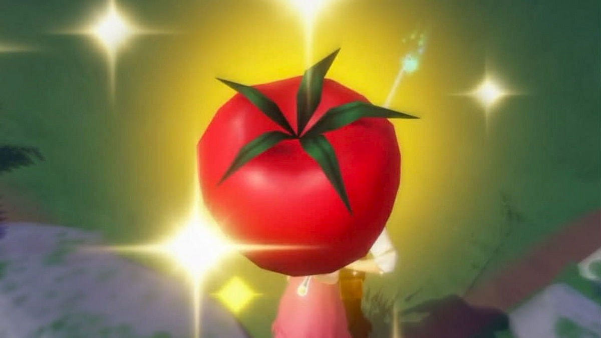 Caught shiny gold tomato in disney dreamlight valley