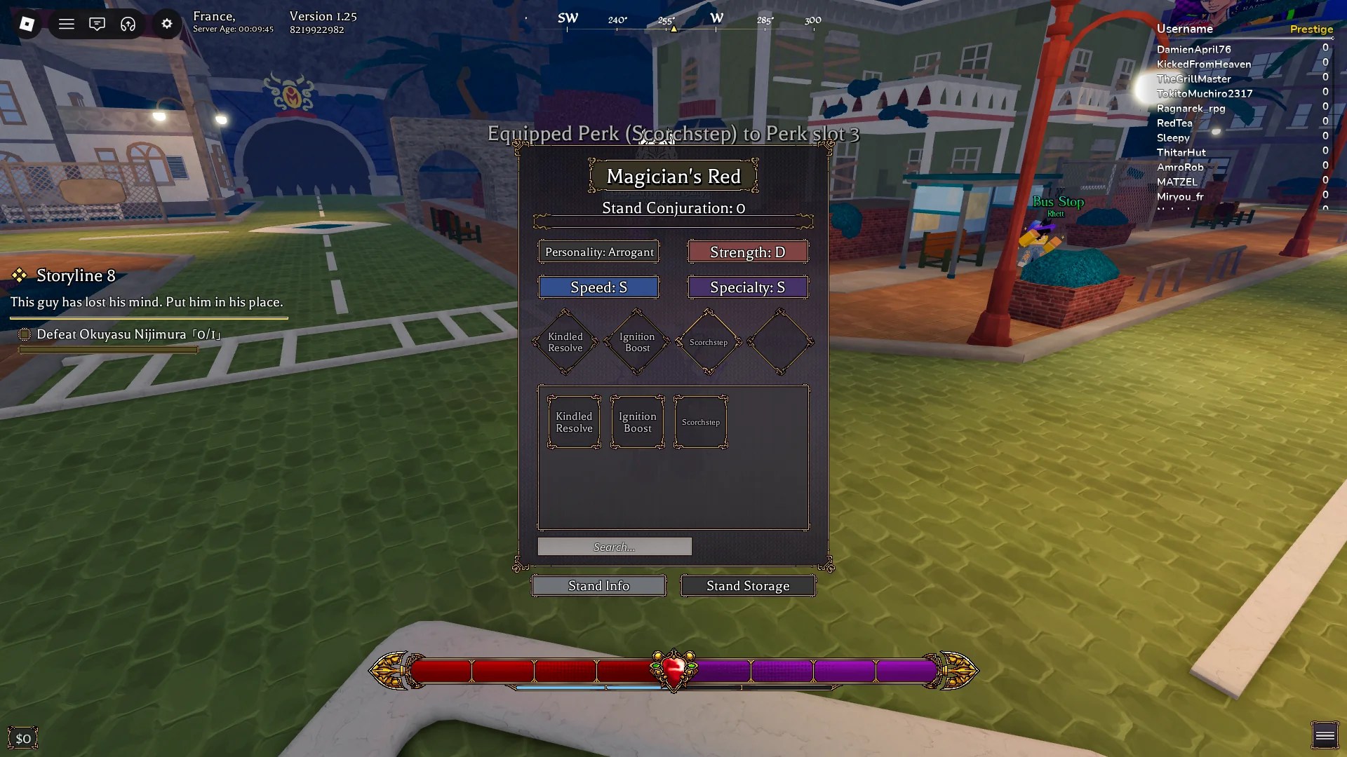 How to equip passive skills on a Stand in Bizarre Lineage Roblox experience.