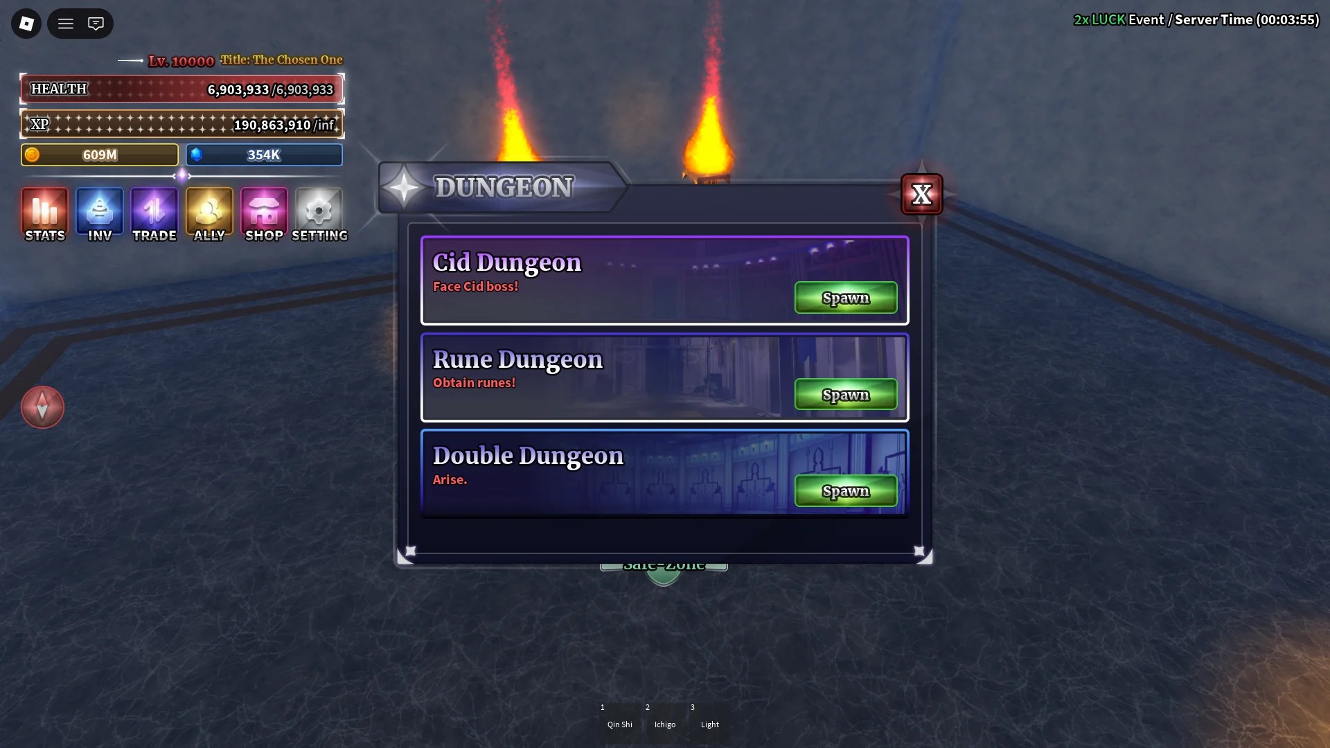 How to open Dungeons in which one can fight specific bosses in Sailor Piece Roblox experience.