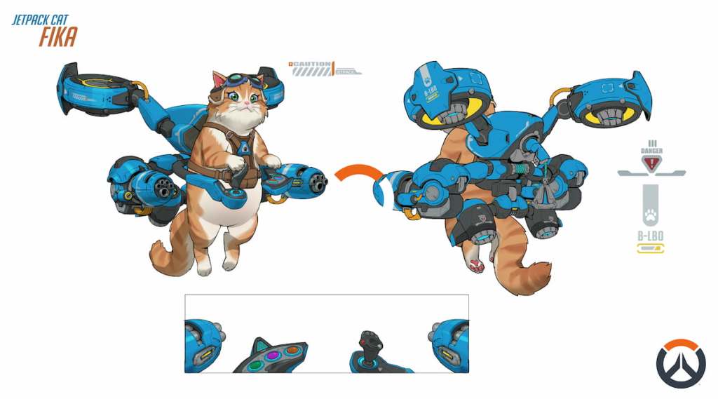 Jetpack Cat Overwatch concept art