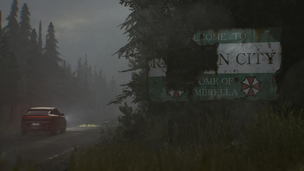 Resident Evil 9 - Raccoon City sign