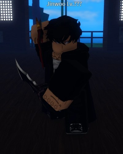 Jinwoo boss from Sailor Piece Roblox experience.