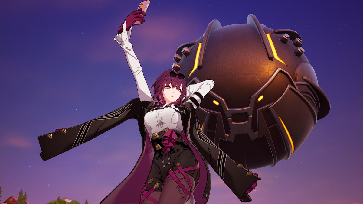 Kafka dancing in front of dark voyager ship in fortnite