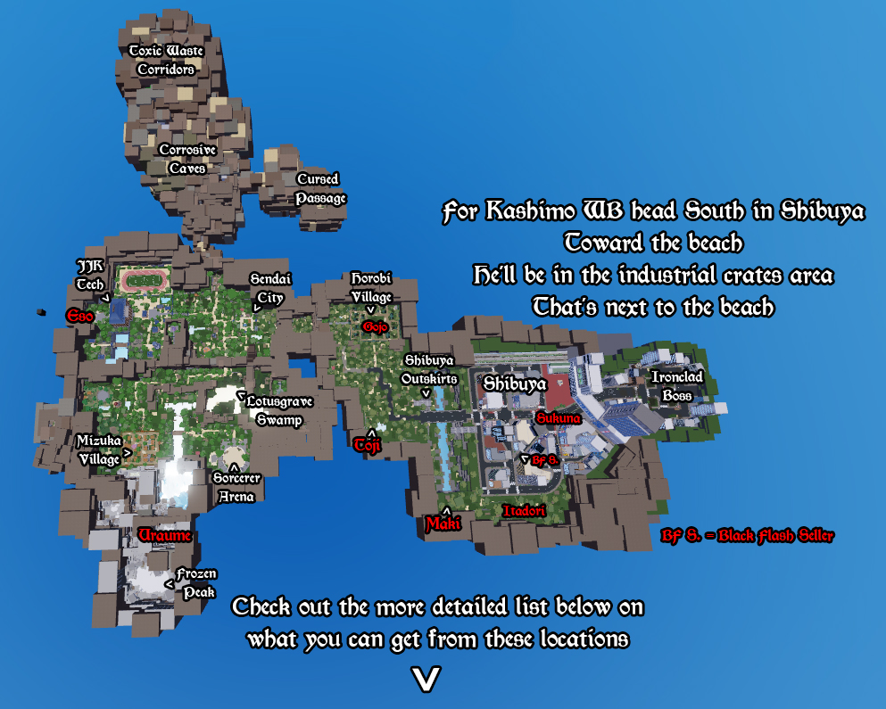 kaizen map and locations guide