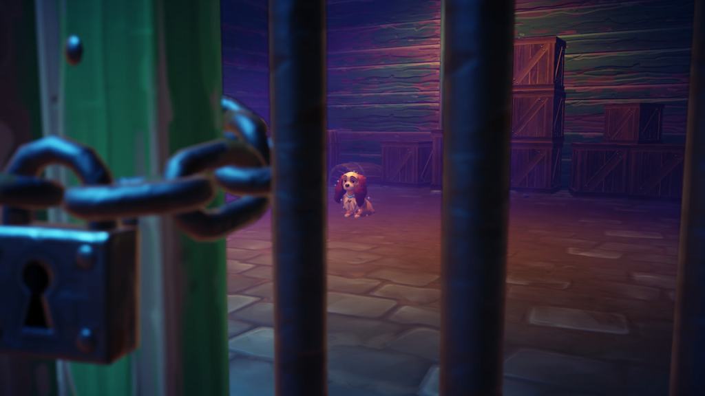 Lady in dog pound in disney dreamlight valley