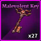 Malevolent Key used to spawn Strongest in History Boss in Sailor Piece Roblox experience.