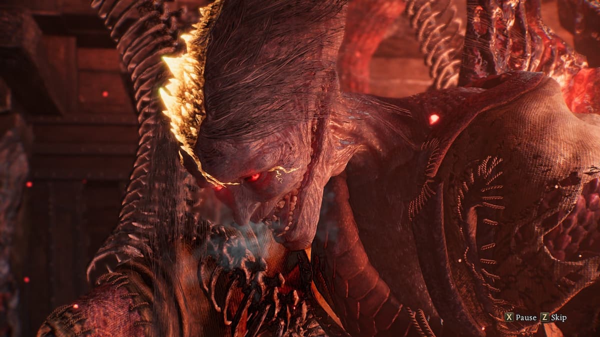 Jakotsu-Baba charging up into battle in Nioh 3.