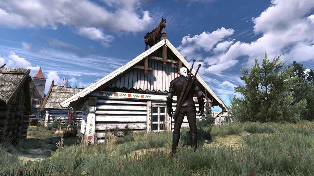 Roach inexplicable on top of a roof in Witcher 3