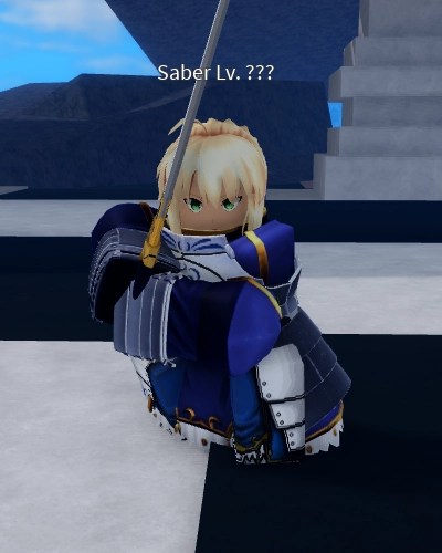 Saber boss from Sailor Piece Roblox experience.